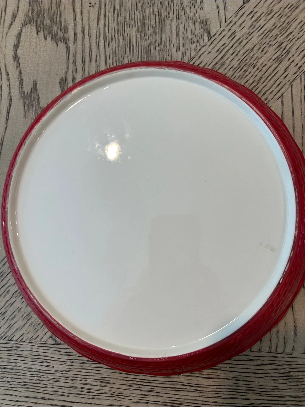 Cherry Pie Ceramic Pie Plate - Navy Blue and Red Star Rim